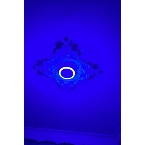 Çift Renkli 12+4 W Led Panel Sıva Üstü Yuvarlak Spot Armatür Çap:19,5cm