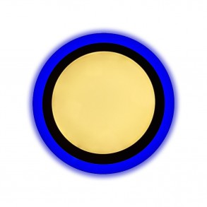 Çift Renkli 12+4 W Led Panel Sıva Üstü Yuvarlak Spot Armatür Çap:19,5cm Gün Işığı(3000k)