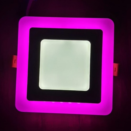 Çift Renkli 18+6 Watt Led Panel Sıva Altı Kare Spot Armatür 24,5x24,5cm Beyaz(6500k)