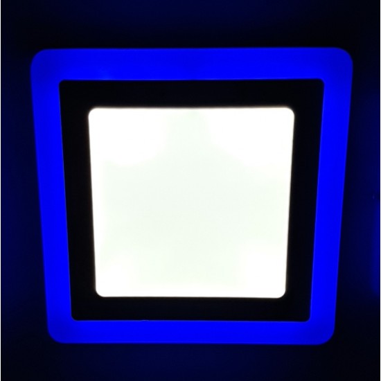 Çift Renkli 18+6 Watt Led Panel Sıva Altı Kare Spot Armatür 24,5x24,5cm Beyaz(6500k)