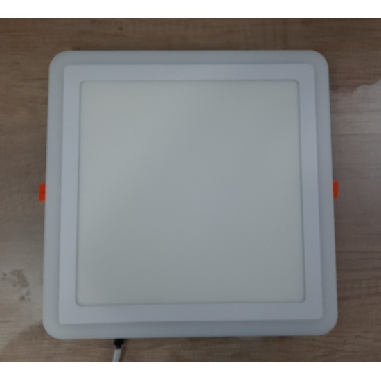 Çift Renkli 24+12 Watt Led Panel Sıva Altı Kare Spot Armatür 32x32cm Beyaz(3000k)